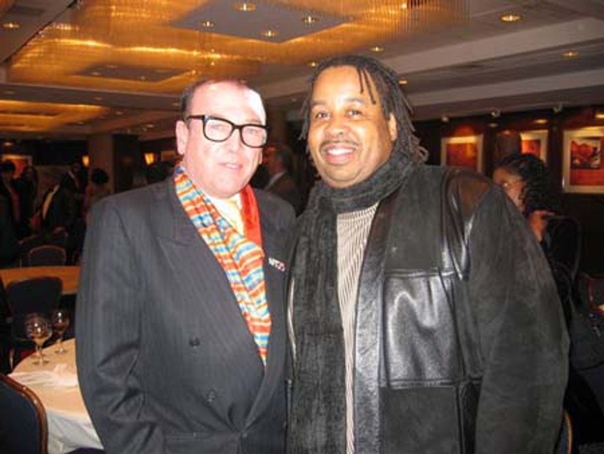 Edward Callaghan with singer musician Barry Johnson who performed at the event at 